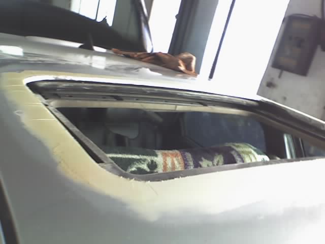 el techo emplastecido y lijado un poco