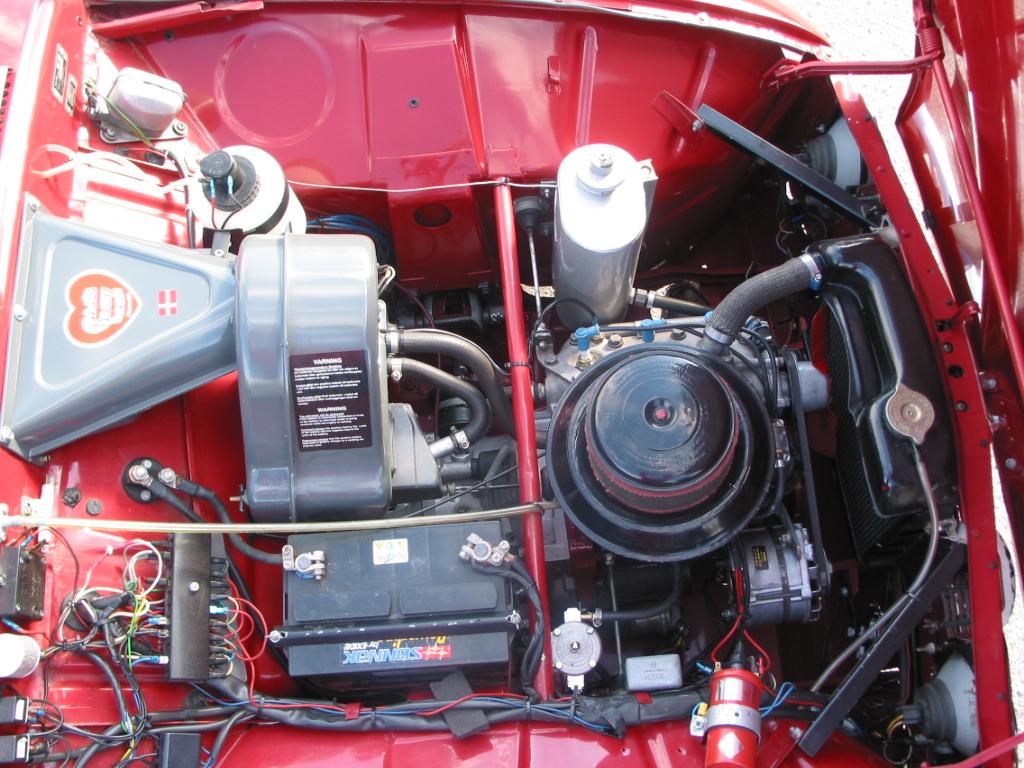 Bloque de motor en color rojo