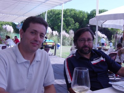 Manolo y yo en el Restaurante.