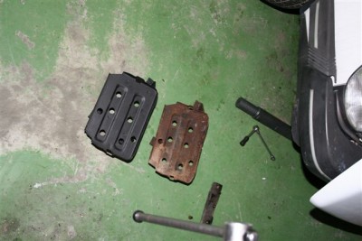Soporte de batería que ya tenía preparado para la ocasión