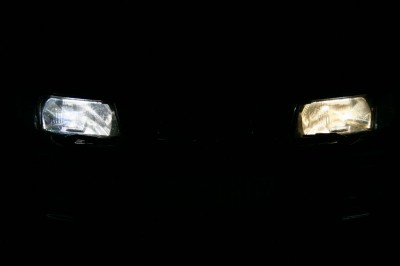 Aqui no se ve el coche, pero la diferencia de temperatura en la luz es bestial.
