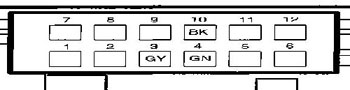 esquema del conector de la unidad de audio, con los 3 pins importantes