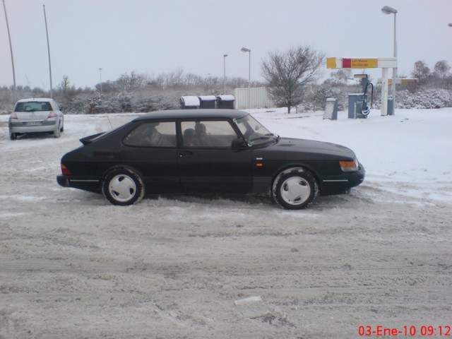 Nieve en la Autobahn.