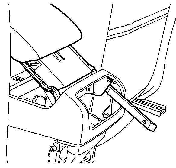 Apoyabrazos delantero Saab 93 My'07 dibujo esquemático 2