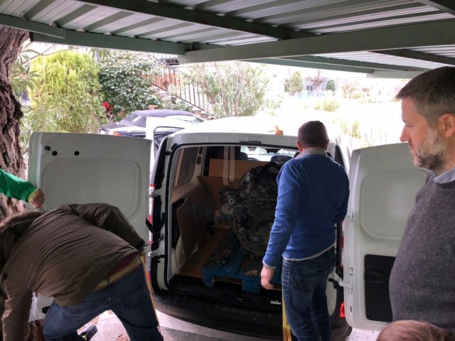 Bajando motor