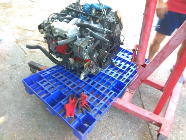 El motor listo para meter.