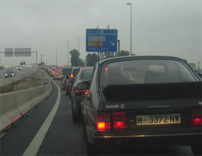 el tráfico en Madrid....